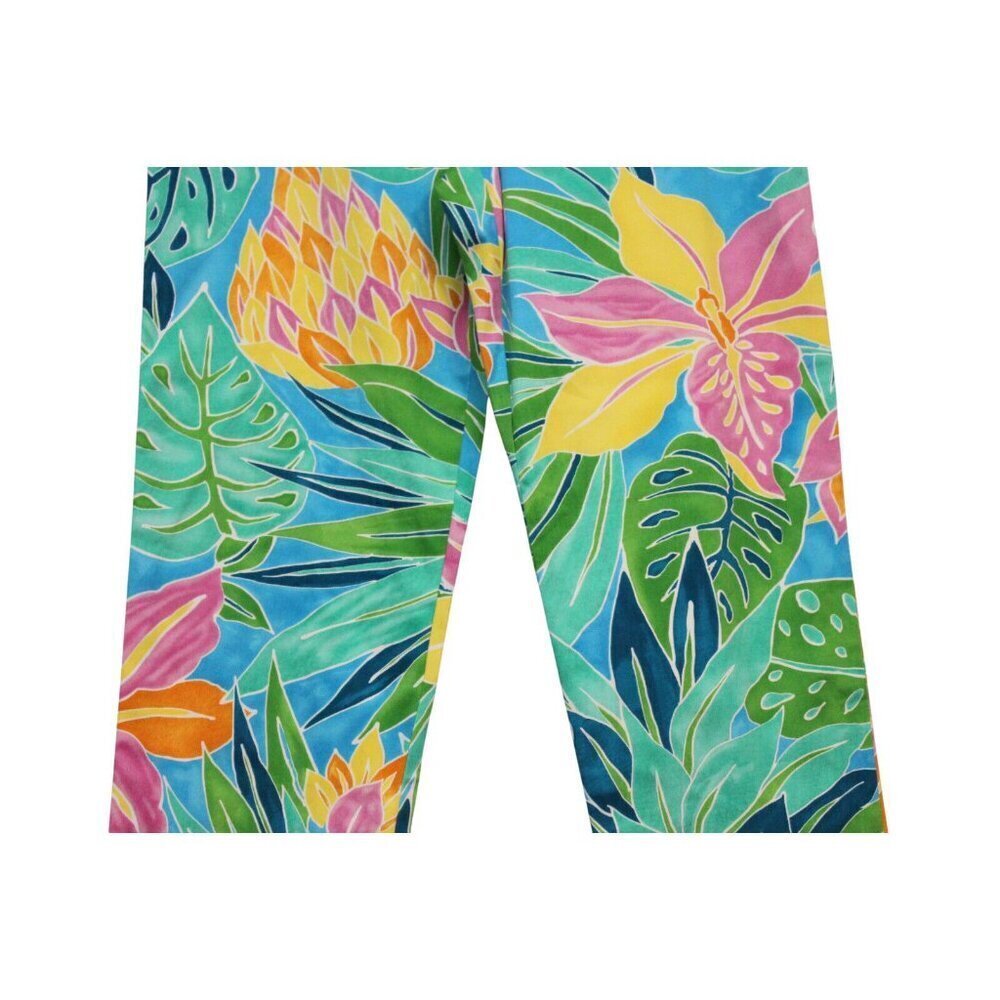 Lauren Ralph Lauren Pants Size 8 Multicolor Preppy Resortwear Tropical Beach - Picture 3 of 11